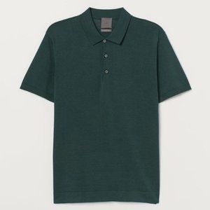 H&M Silk-Blend Polo Shirt